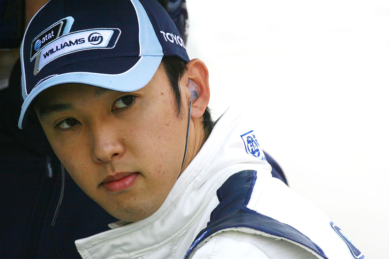 2007年F1最終戦ブラジルGPで初レースを迎えた中嶋一貴（ウイリアムズ・トヨタ）