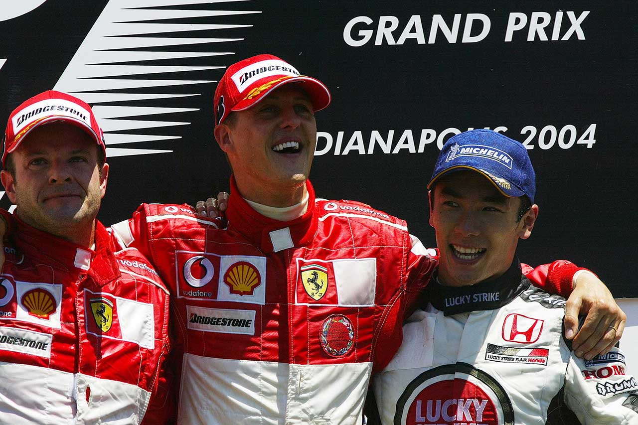 2004年F1第9戦アメリカGPの表彰台