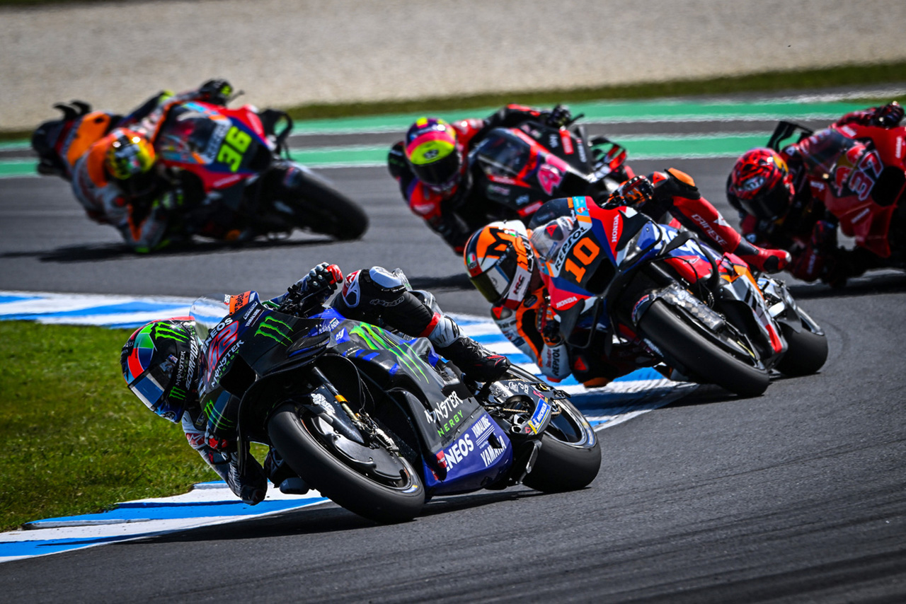 ヤマハ：クアルタラロ、猛攻の末に巻き返し成功「最後の10ラップは本当に良かった」／第17戦オーストラリアGP 決勝