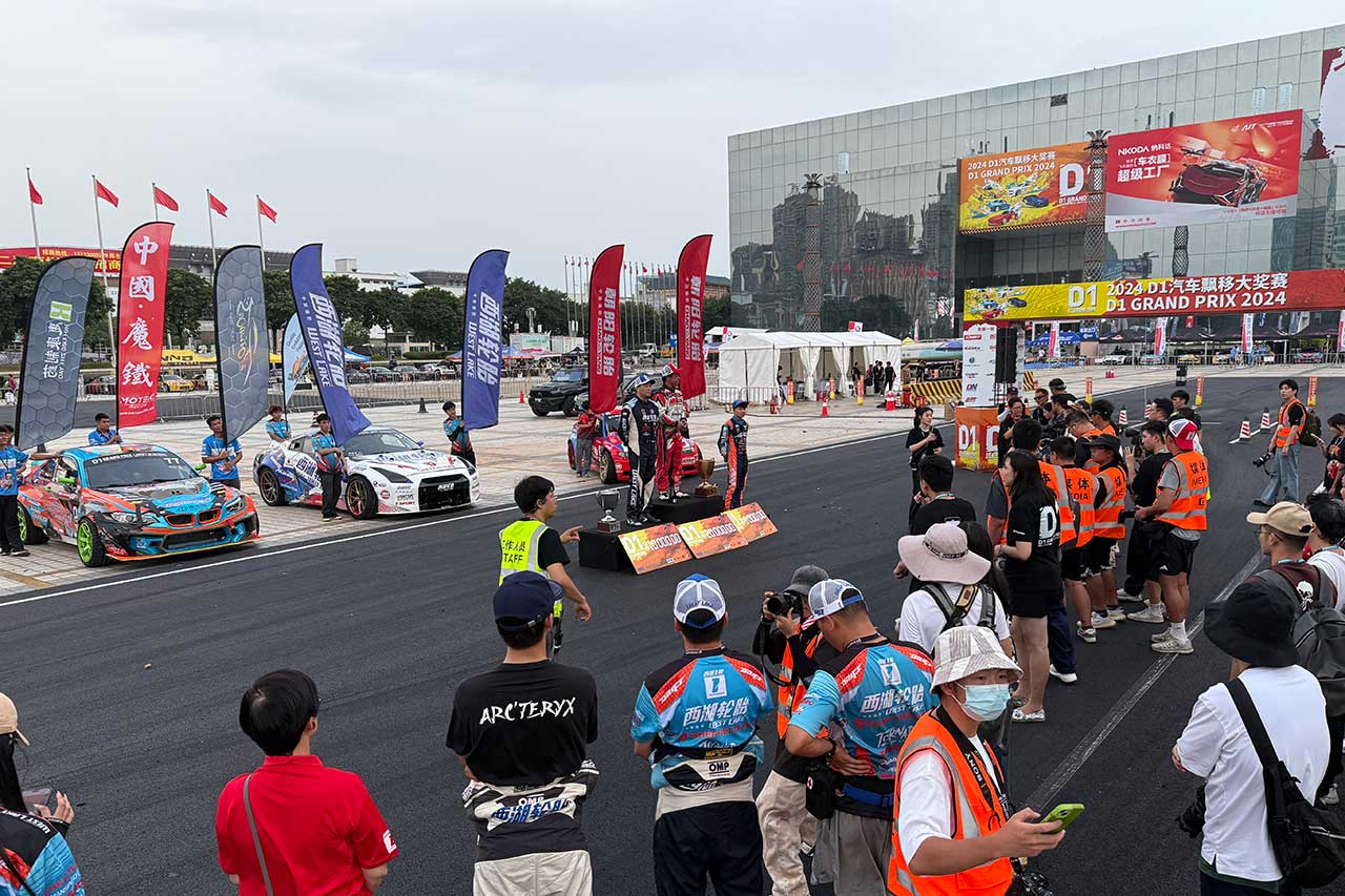 6年ぶりのD1中国シリーズが東莞で開催、第2戦で末永直登が優勝。参戦車両はバラエティ豊富