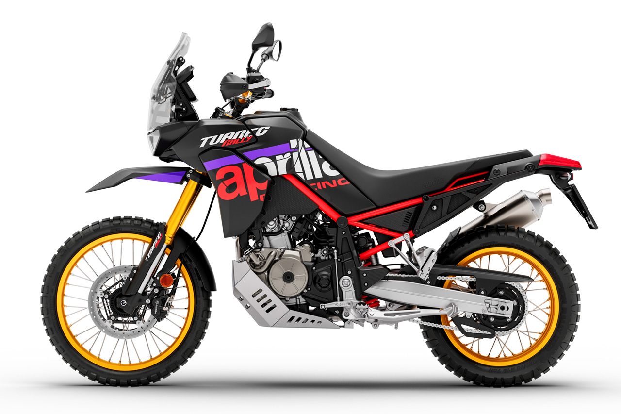 アプリリア、優勝マシンから着想を得た新型『トゥアレグ・ラリー』を初公開。『トゥアレグ660』の最新モデルも同時発表