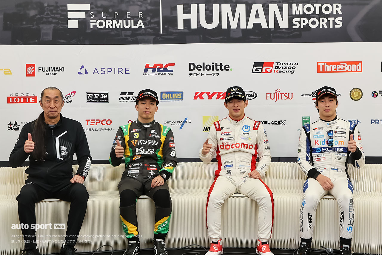 連勝飾った太田「1コーナーは絶対引かないと決めていた」。坪井「あっという間に離された」【第9戦決勝会見】