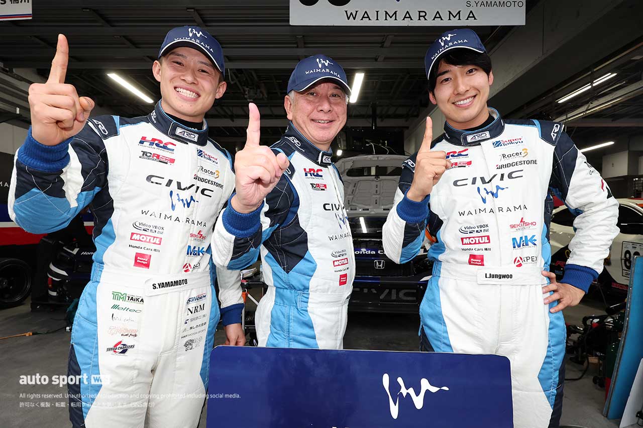 山本聖渚／KIZUNA／リ・ジョンウ（Racer ホンダカーズ桶川 CIVIC）