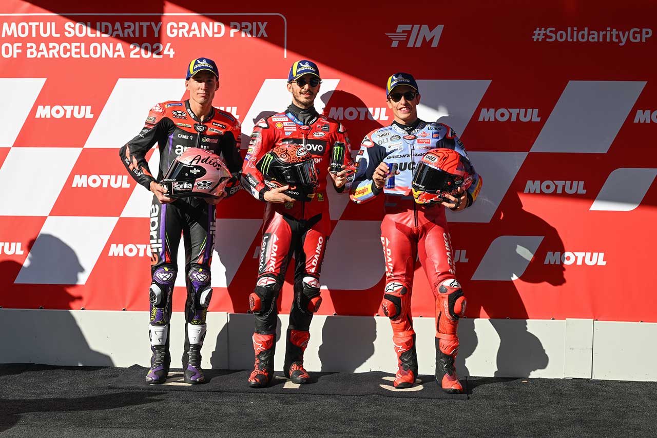 バニャイアがポール&スプリント優勝でチャンピオンの望みをつなぐ。マルティンは3位／第20戦ソリダリティGP