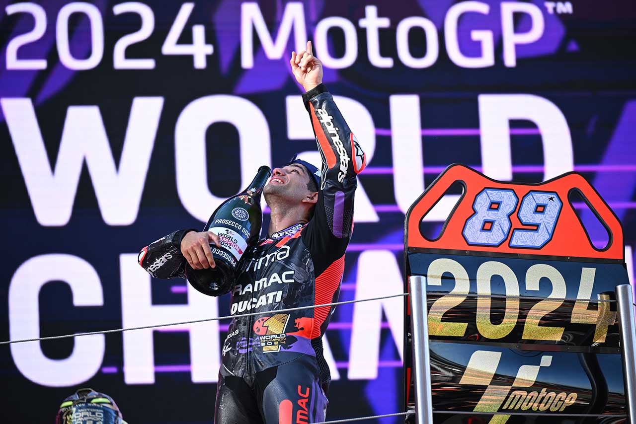 2024MotoGPチャンピオンに輝いたホルヘ・マルティン（プリマ・プラマック・レーシング）／第20戦ソリダリティGP
