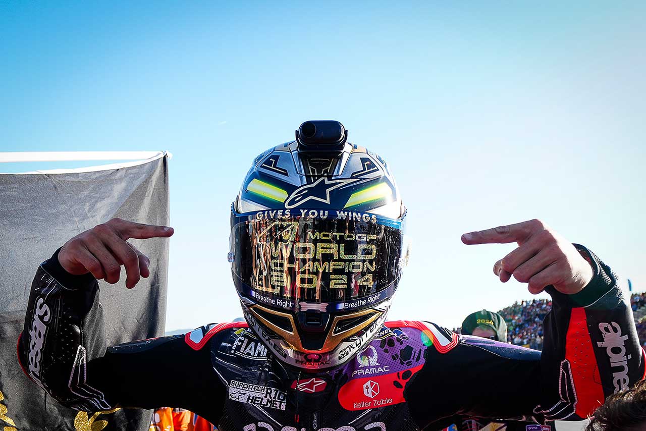 2024MotoGPチャンピオンに輝いたホルヘ・マルティン（プリマ・プラマック・レーシング）／第20戦ソリダリティGP