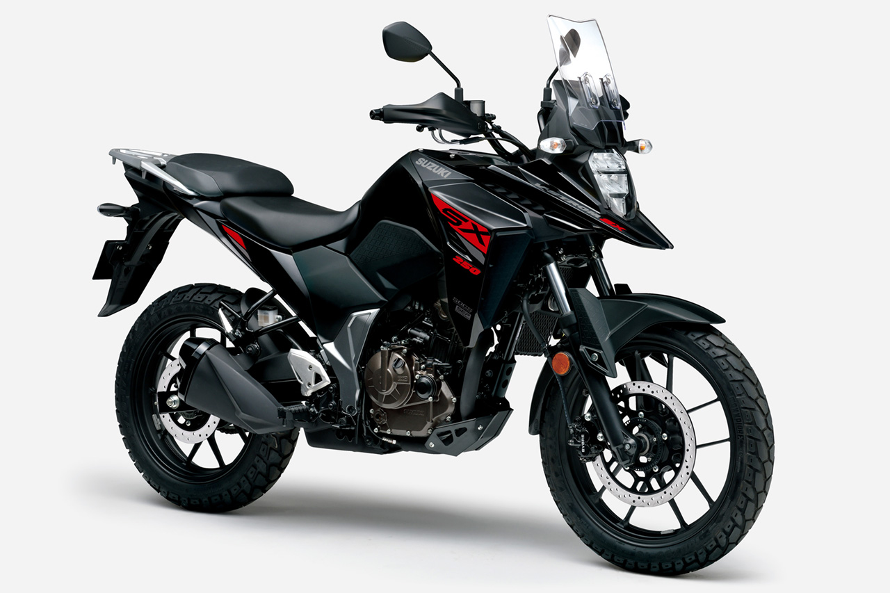 スズキ、軽量アドベンチャー『Vストローム250SX』のカラーラインアップを変更した最新モデルを発表