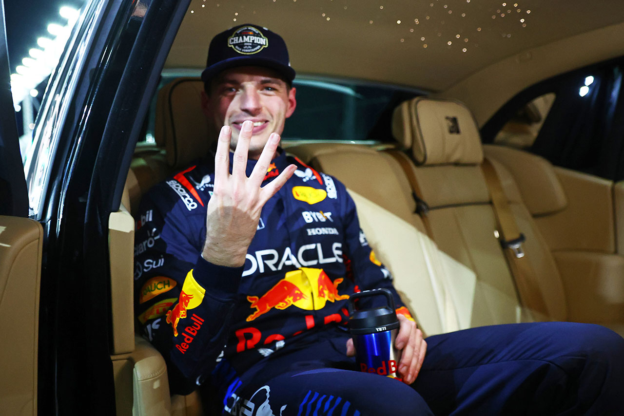 2024年F1第22戦ラスベガスGP　4連覇を果たしたマックス・フェルスタッペン（レッドブル）