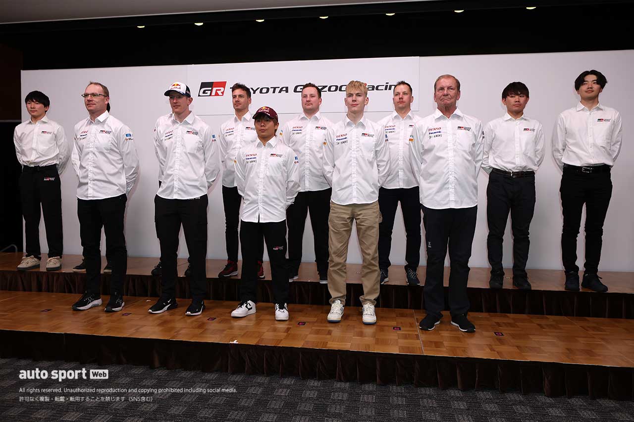 TOYOTA GAZOO Racingワールドラリーチームの2025年参戦体制発表会の様子
