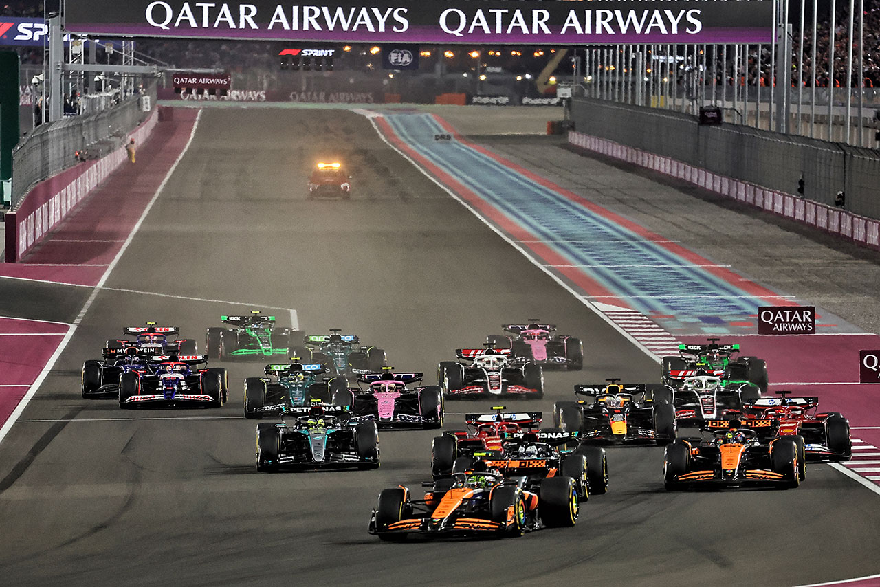 2024年F1第23戦カタールGP　スプリントのスタート