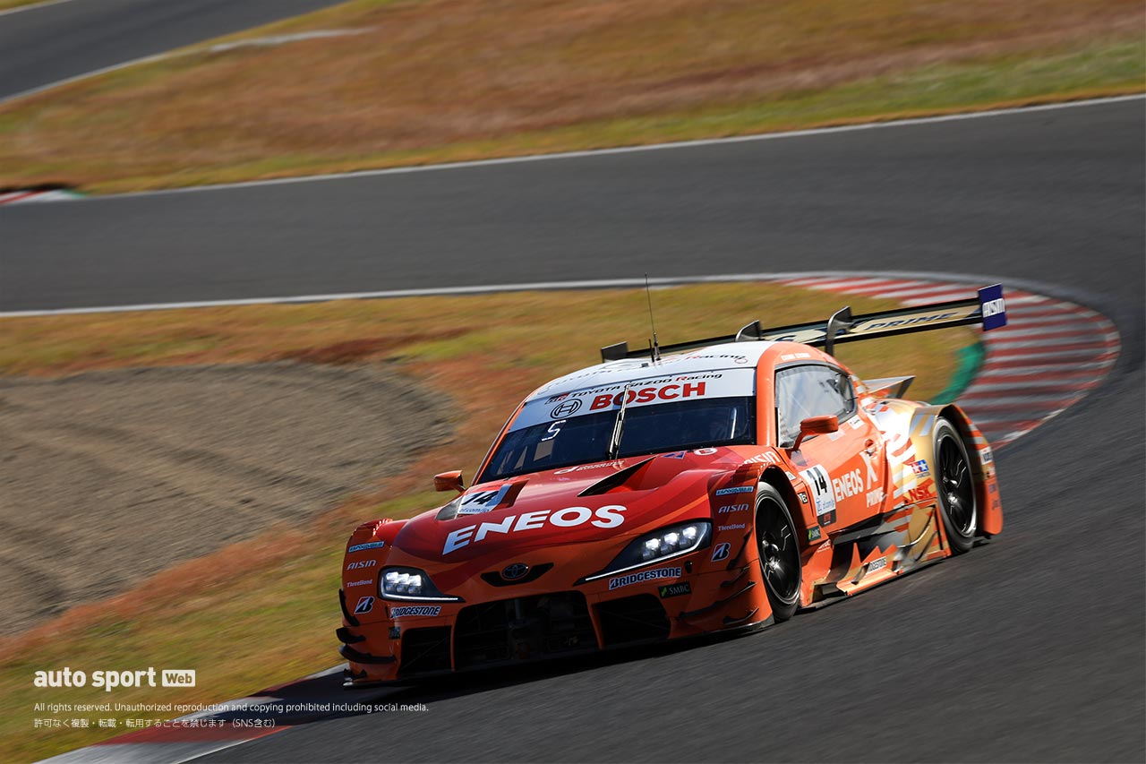 鈴鹿のコースレコード更新もペナルティに悔しさ露わ。ENEOS GR Supraの福住仁嶺に笑顔なし