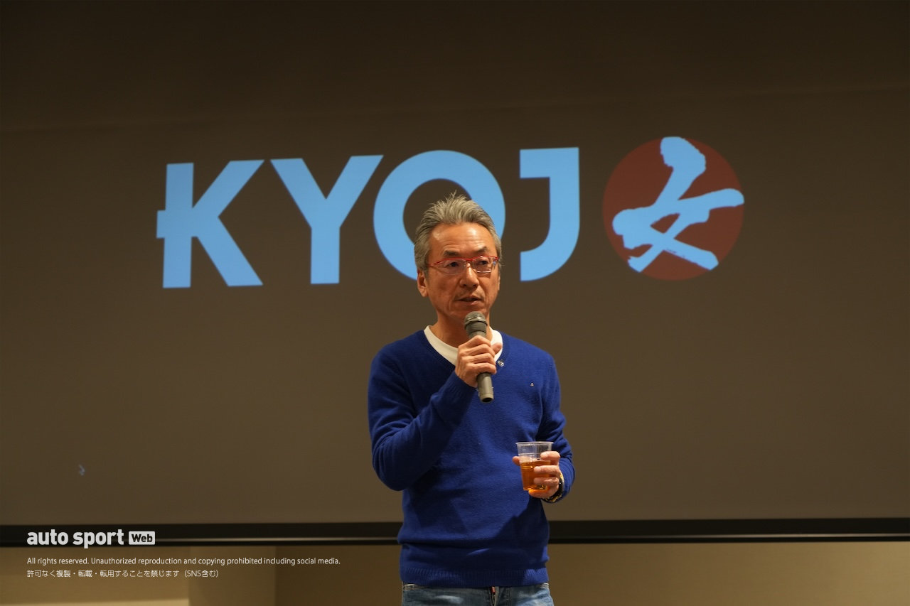 今季最終戦を前にKYOJO CUPシーズンエンドパーティーが開催。乾杯はミスター西山、TGR加地部長も挨拶らのレースの在り方”を語る