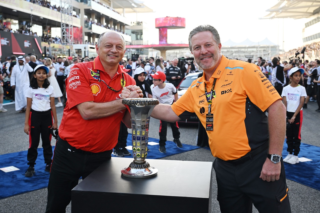 マクラーレンCEOザク・ブラウンとフェラーリ代表フレデリック・バスール