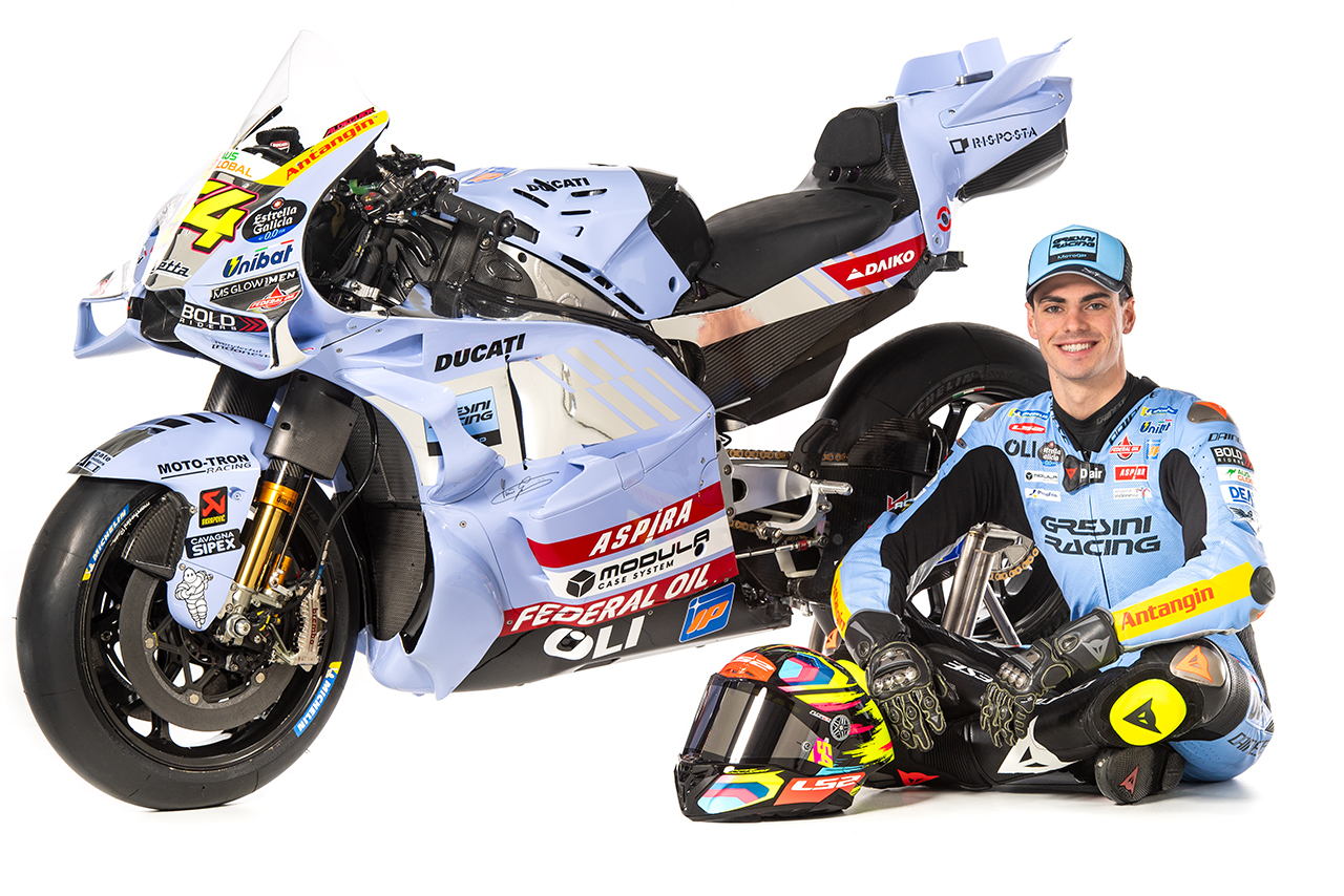 グレシーニ・レーシングMotoGP、2025年のカラーリングを公開。A.マルケスが新参アルデグエルを率いて参戦