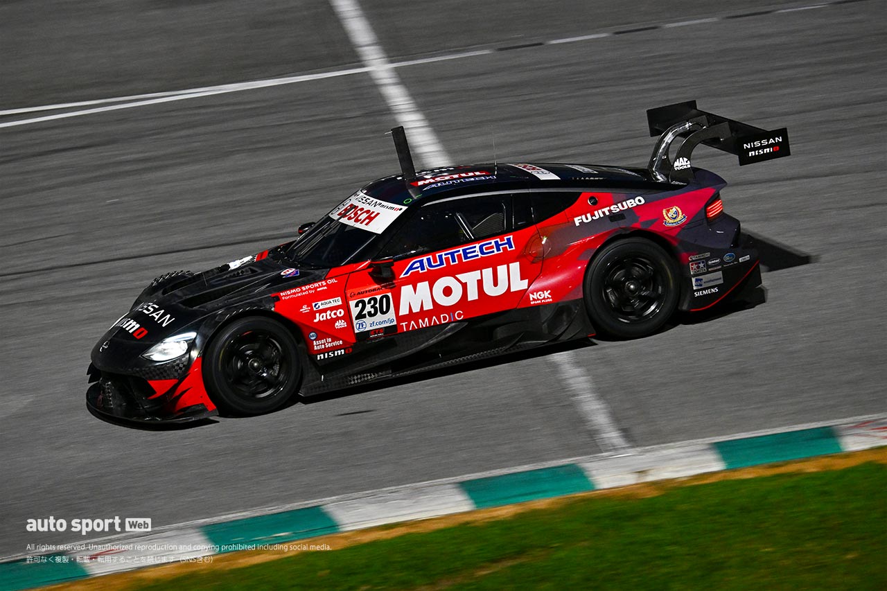 スーパーGTセパンウインターテストで第3戦に向けた夜間走行を実施。見え方、本番での明るさは