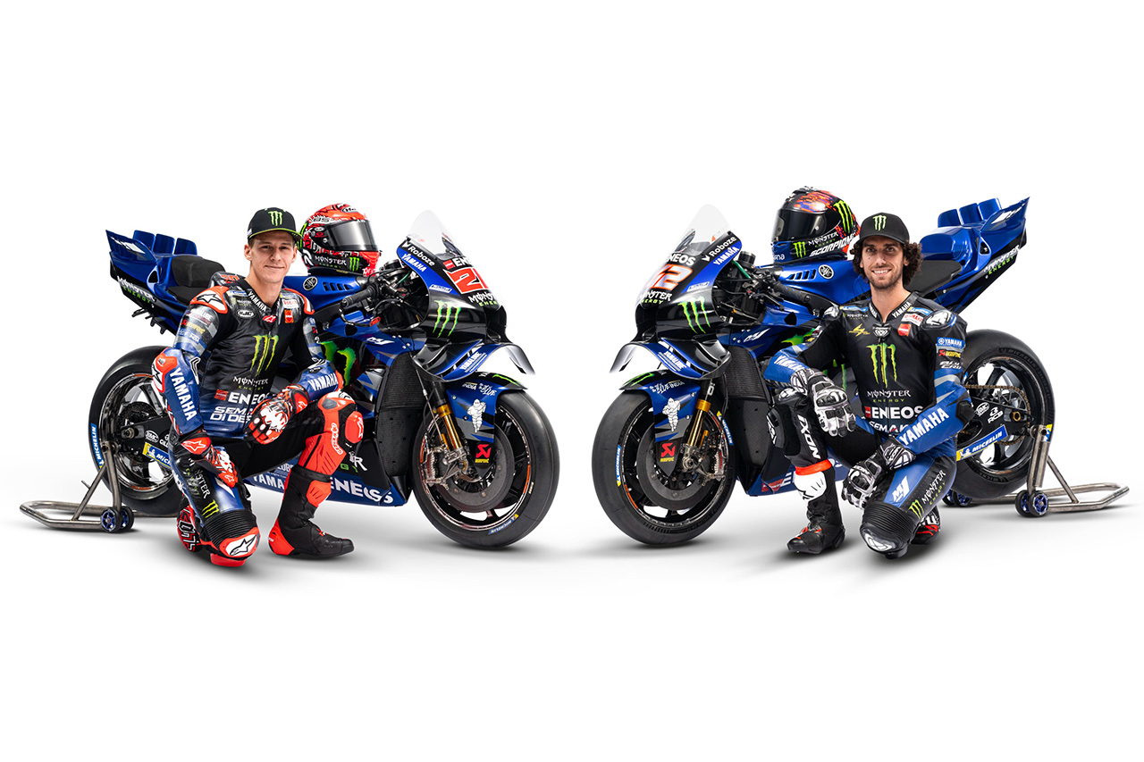 モンスターエナジー・ヤマハMotoGP、2025年のカラーリングを披露。新体制で復権狙う