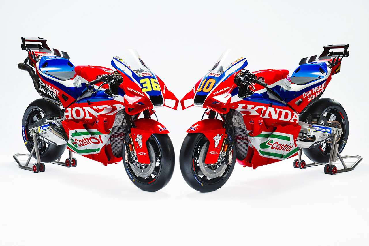 ホンダHRCが2025年型RC213Vをお披露目。レプソル離脱で新たにカストロールを迎える