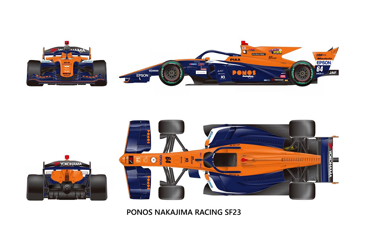 フレッシュコンビで挑むPONOS NAKAJIMA RACINGが2025年マシンカラーリングを公開