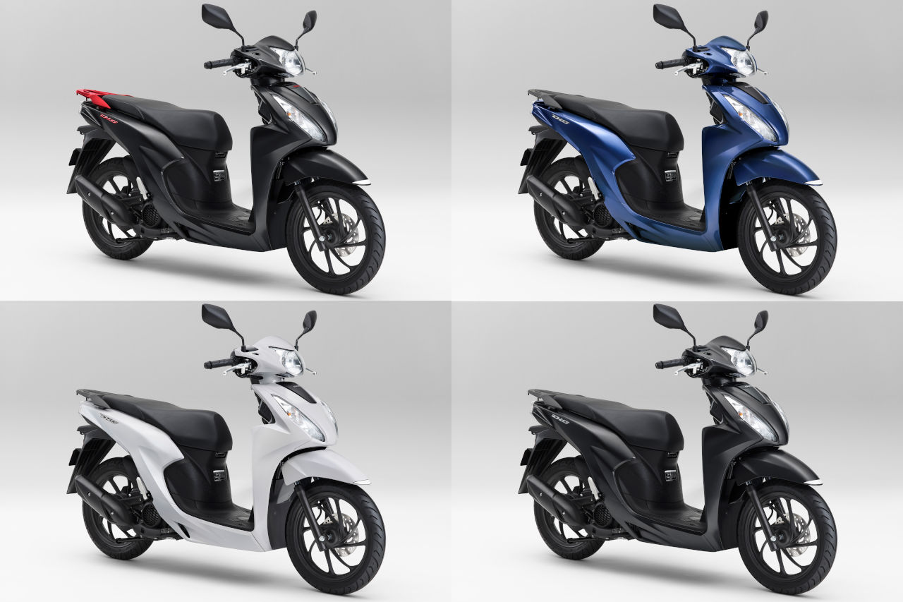 ホンダ、大径ホイールの原2スクーター『ディオ110』『ディオ110ベーシック』のカラーリングを変更