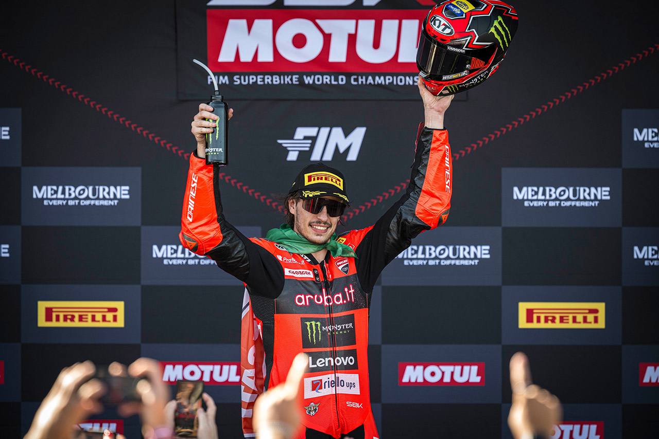 ブレガ、初の完全勝利に「信じられない気分、バイクは完璧」／SBK第1戦オーストラリア 優勝者コメント