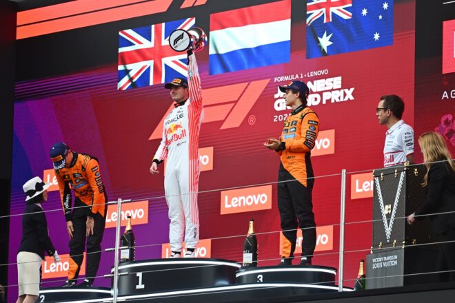 2025年F1第3戦日本GP表彰式