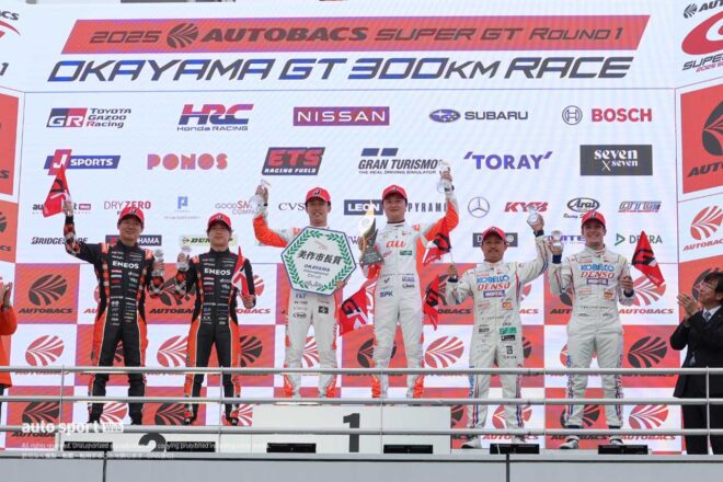 2025スーパーGT第1戦岡山　GT500クラスの表彰式