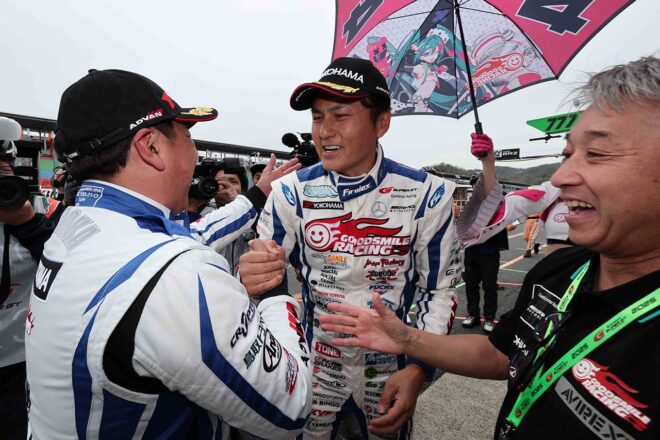 片岡龍也、谷口信輝、片山右京監督（グッドスマイル 初音ミク AMG