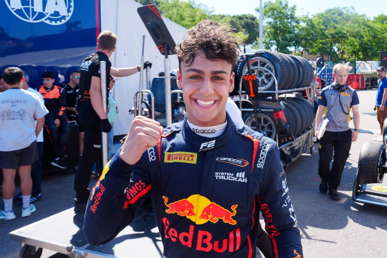 2025年FIA F2第6戦バルセロナ　アービッド・リンドブラッド（カンポス・レーシング／レッドブル育成）
