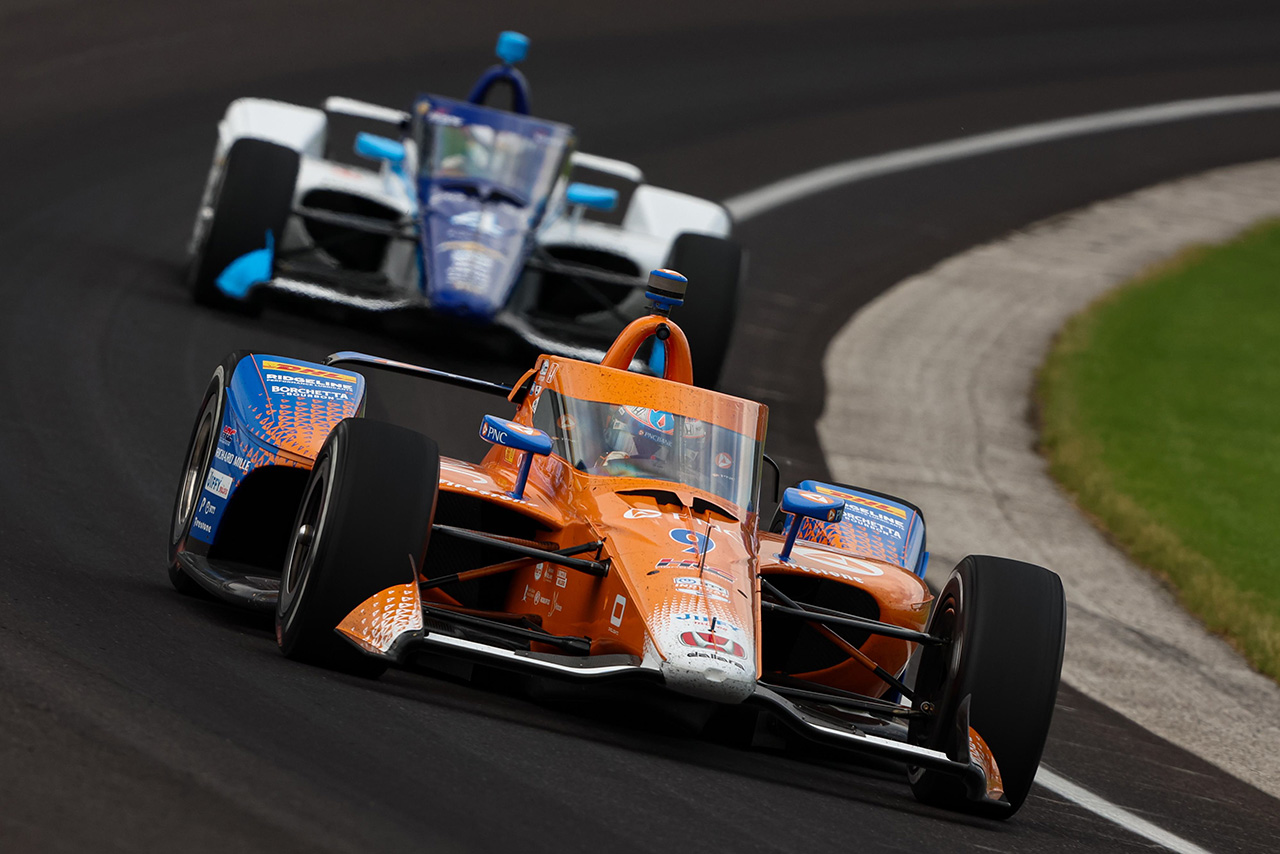 インディ500史上初の3連覇を目指すニューガーデンが最速。琢磨は下位に沈む／インディ500プラクティス走行3日目