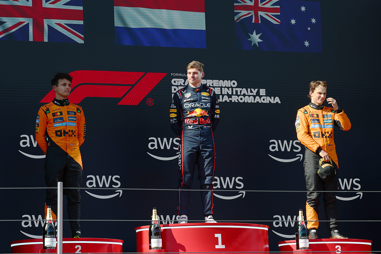 2025年F1第7戦エミリア・ロマーニャGP表彰式