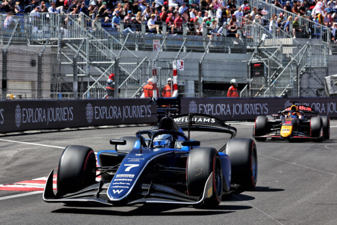 2025年FIA F2第5戦モンテカルロ　ルーク・ブラウニング（ハイテックTGR／ウイリアムズ育成）