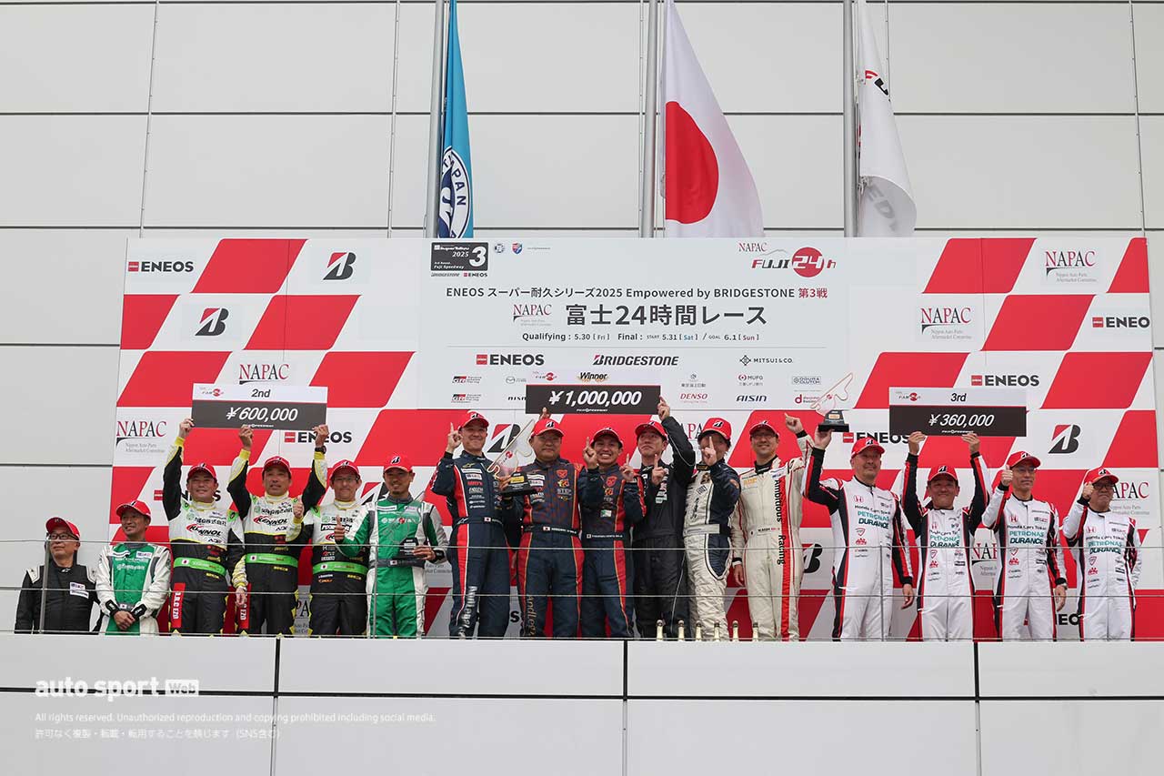 TKRI松永建設AMGが歓喜の富士24時間初制覇。seven x sevenポルシェとの接戦を制す