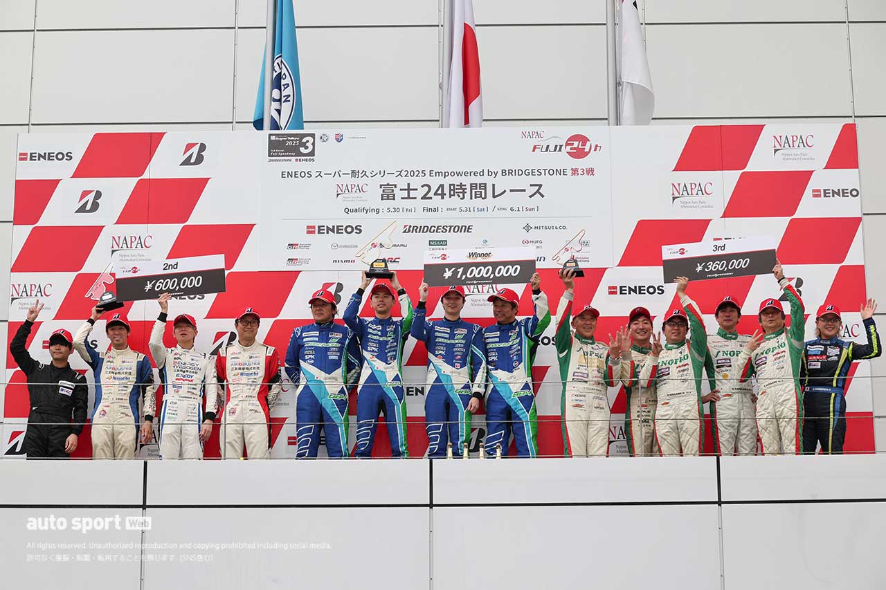 TKRI松永建設AMGが歓喜の富士24時間初制覇。seven x sevenポルシェとの接戦を制す