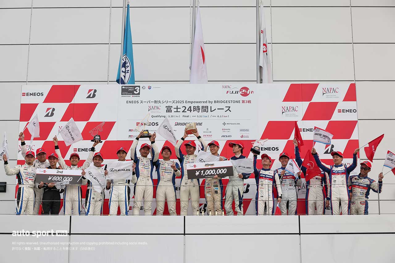 TKRI松永建設AMGが歓喜の富士24時間初制覇。seven x sevenポルシェとの接戦を制す