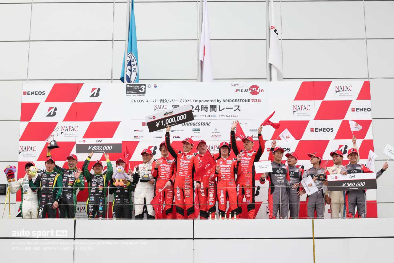 TKRI松永建設AMGが歓喜の富士24時間初制覇。seven x sevenポルシェとの接戦を制す