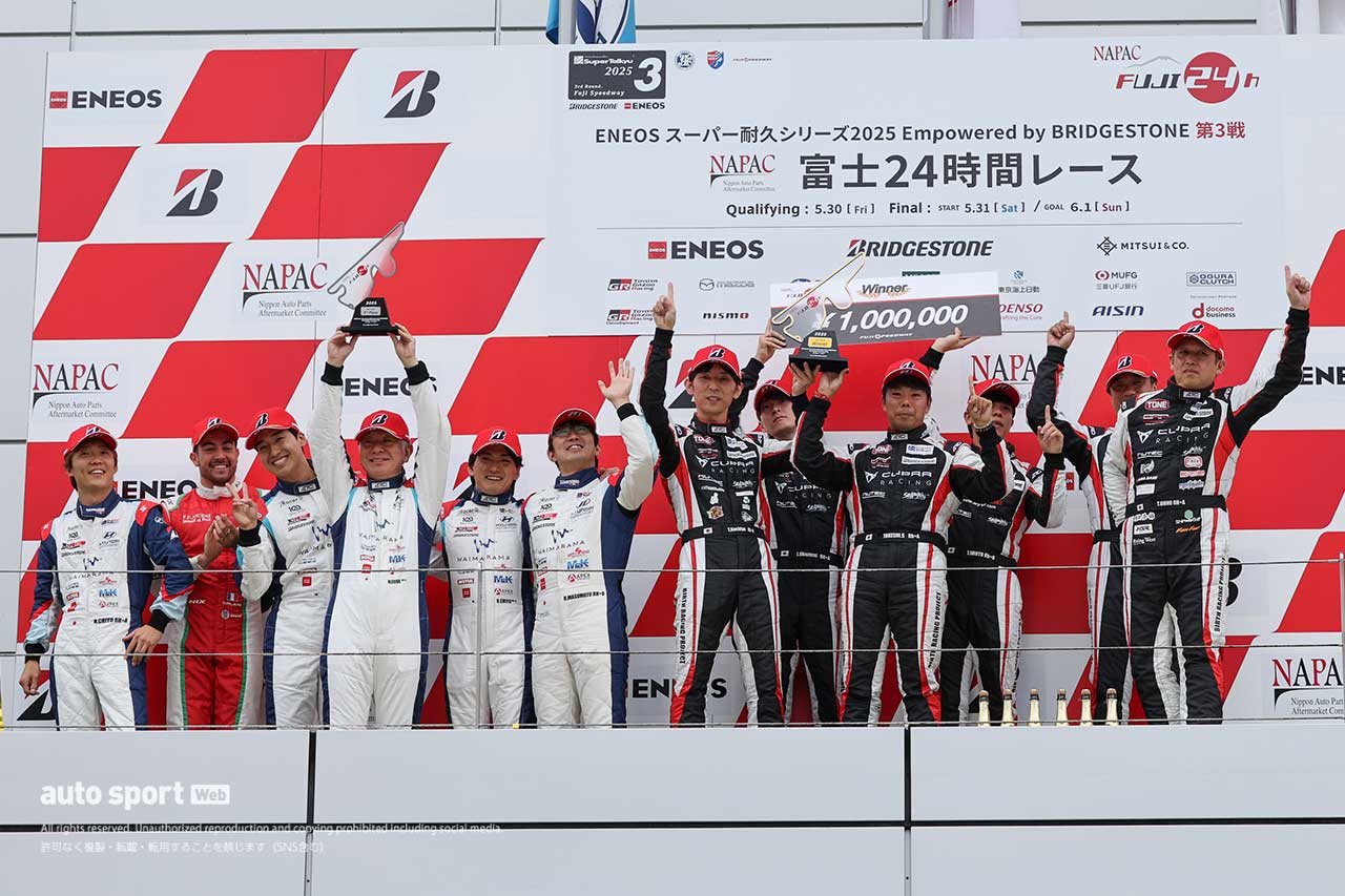 TKRI松永建設AMGが歓喜の富士24時間初制覇。seven x sevenポルシェとの接戦を制す