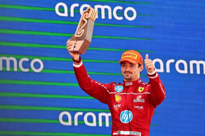 シャルル・ルクレール（フェラーリ）が3位