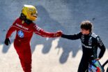 アンドレア・キミ・アントネッリ（メルセデス）とルイス・ハミルトン（フェラーリ）