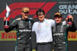 ジョージ・ラッセル、桑原克英エンジニア、アンドレア・キミ・アントネッリ（メルセデス）
