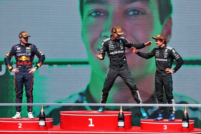 ジョージ・ラッセルが優勝、アンドレア・キミ・アントネッリが3位でメルセデスがダブル表彰台