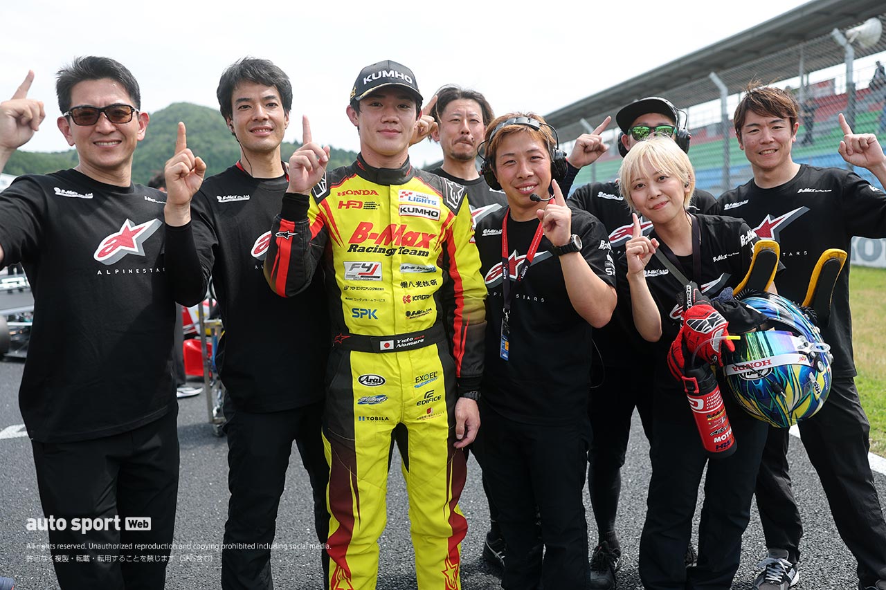 全日本スーパーフォーミュラ・ライツ選手権第3大会岡山　第7戦は野村勇斗がポール・トゥ・ウインでライツ初優勝