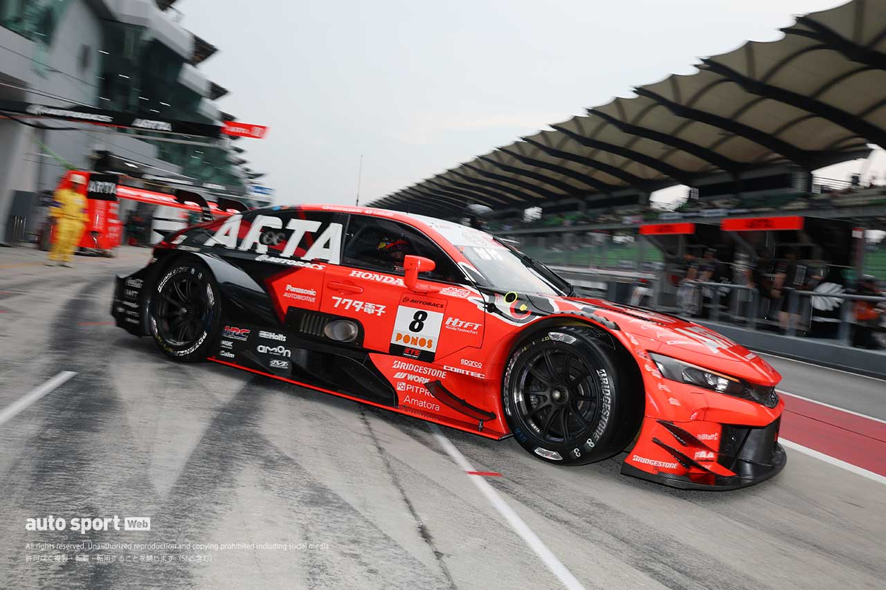定期入れの スーパーGT第3戦セパン 8号車ARTA MUGEN CIVIC TYPE R-GT ミニカー