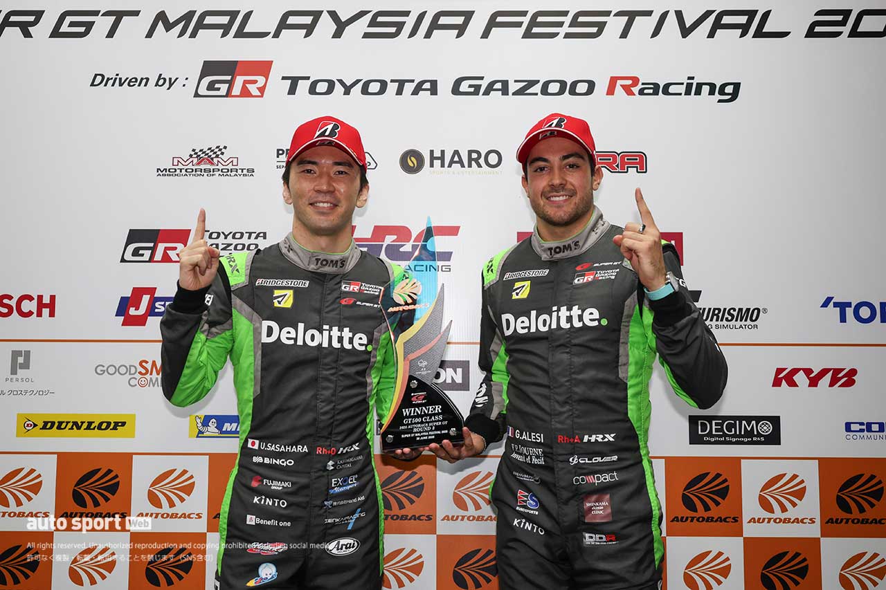 笹原右京とジュリアーノ・アレジ（Deloitte TOM’S GR Supra）