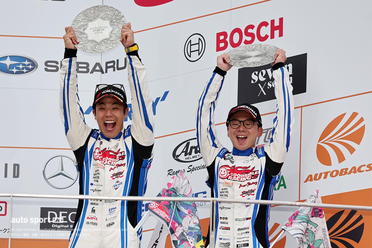 “代役”の中山友貴／奥本隼士組が魅せた！ グッドスマイル 初音ミク AMGが第3戦セパンで殊勲の3位表彰台