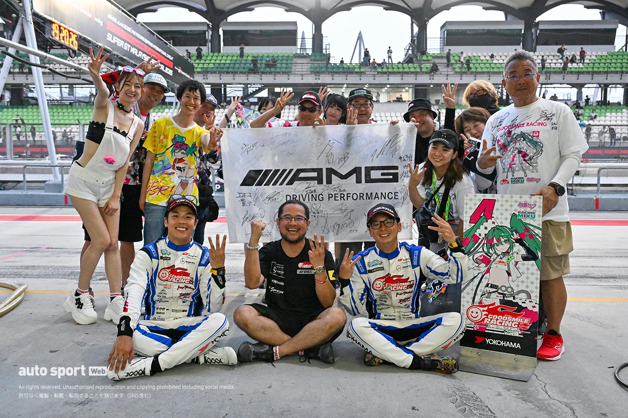 “代役”の中山友貴／奥本隼士組が魅せた！ グッドスマイル 初音ミク AMGが第3戦セパンで殊勲の3位表彰台