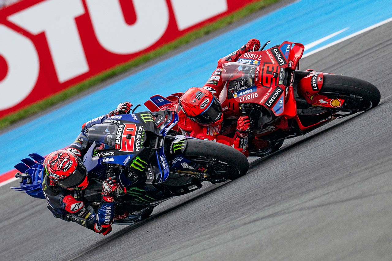 クアルタラロ、ポール獲得も転倒リタイア。前輪ユーズドの理由は「決勝が曇りの場合に備えて」とリンス／第10戦オランダGP