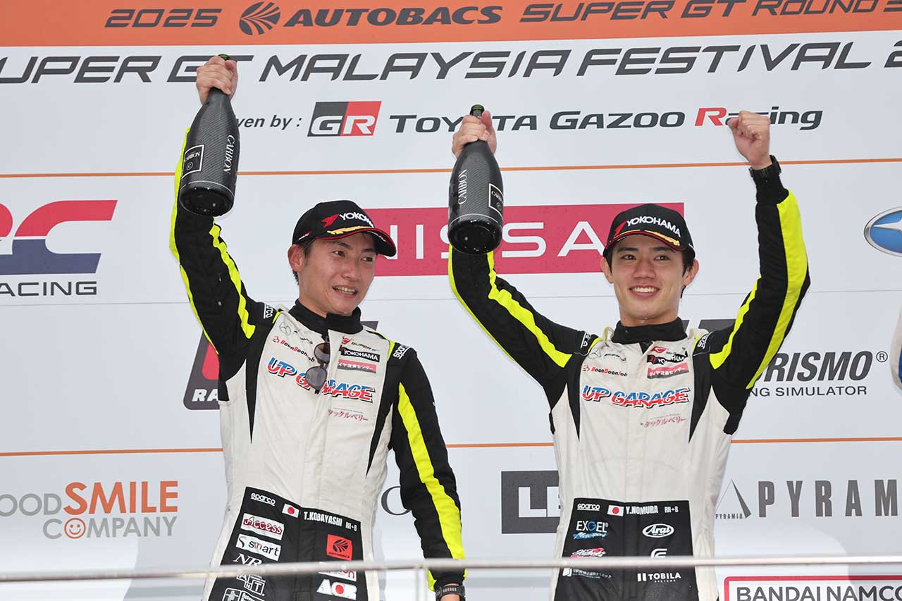 小林崇志と野村勇斗（UPGARAGE AMG GT3）