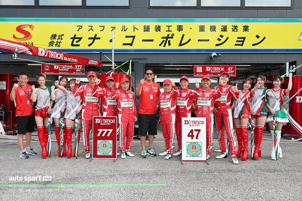 D'station Racingがスーパー耐久第4戦SUGOで2クラス制覇を達成。30周年を祝う記念日前日に快挙