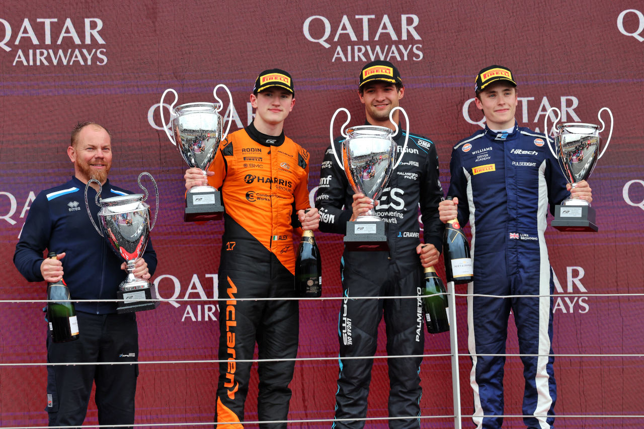 2025年FIA F2第8戦シルバーストン　フィーチャーレース暫定表彰式
