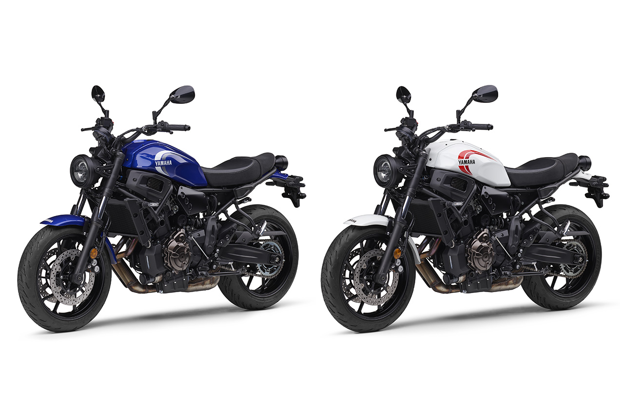 ヤマハ、ネオレトロ『XSR700』の最新モデル発表。ホワイトとブルーのカラーラインアップに